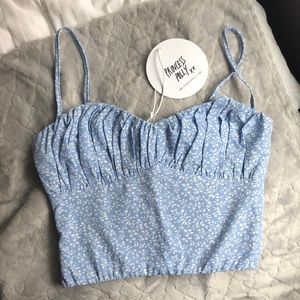 Blue floral tank from Princess Polly